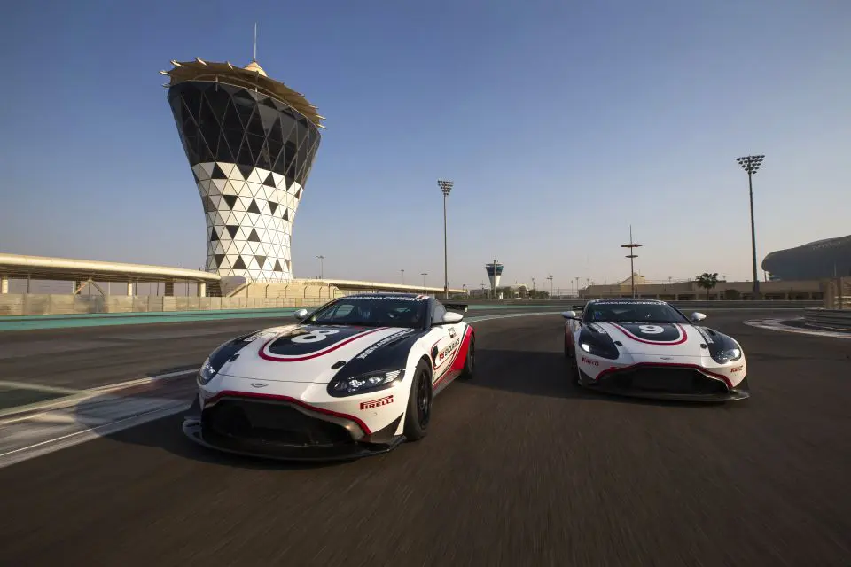 Yas Marina driving course with an Aston Martin