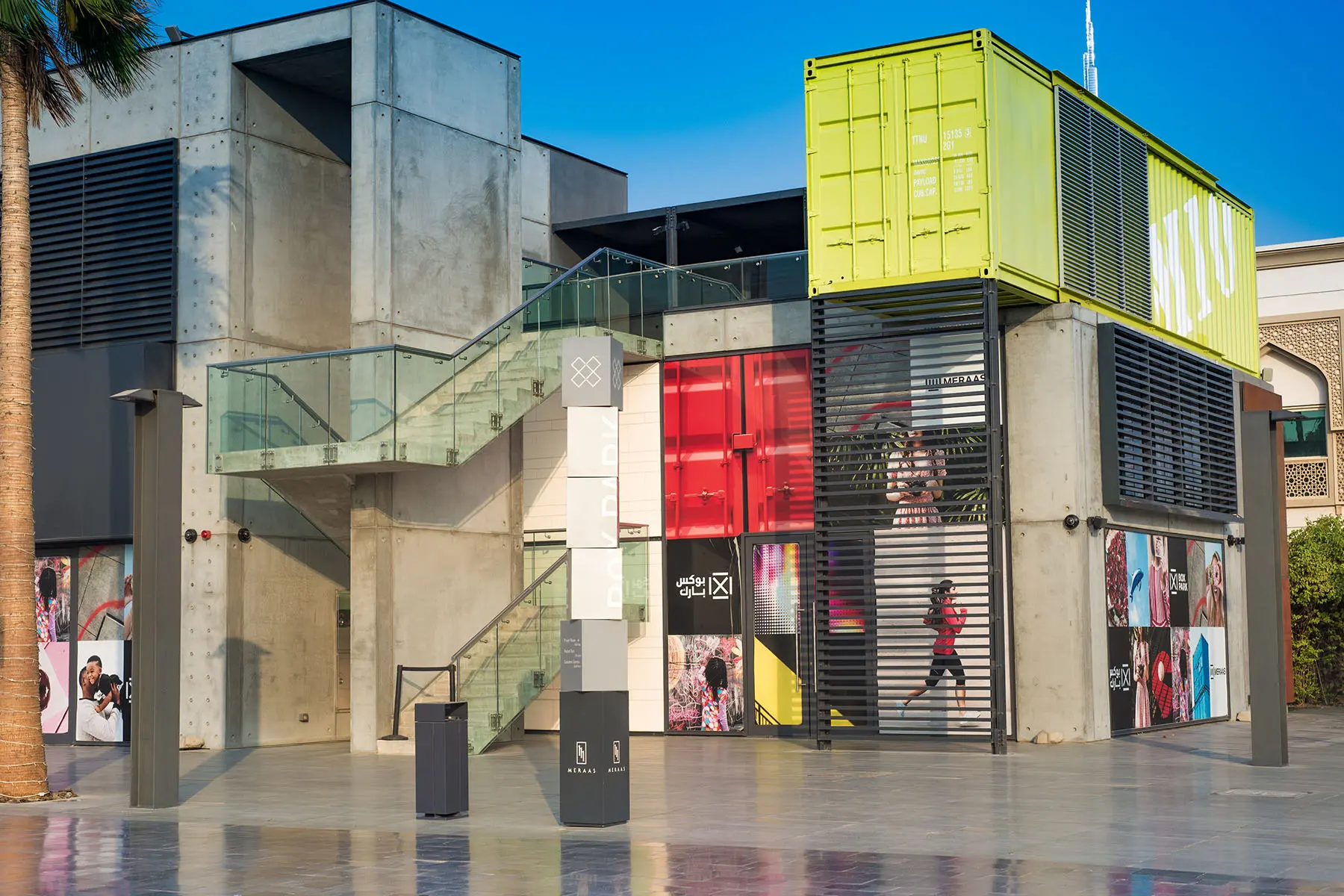 Boxpark shopping centre in Dubai