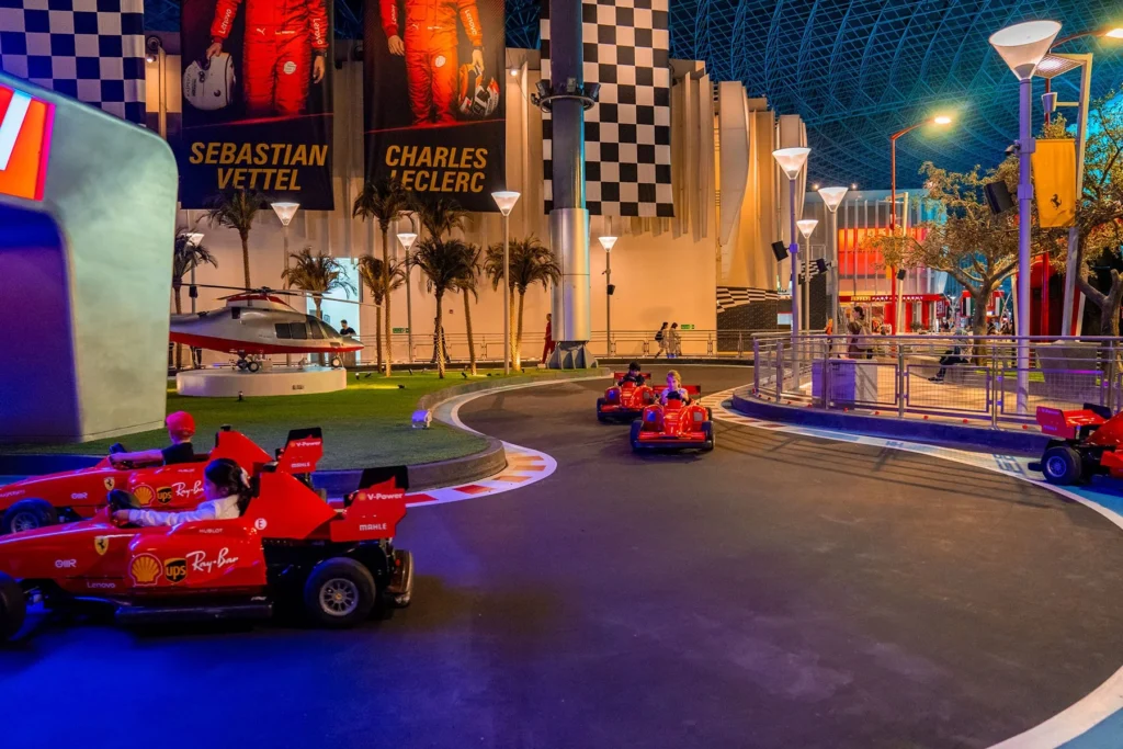 The Ferrari World theme park in Dubai